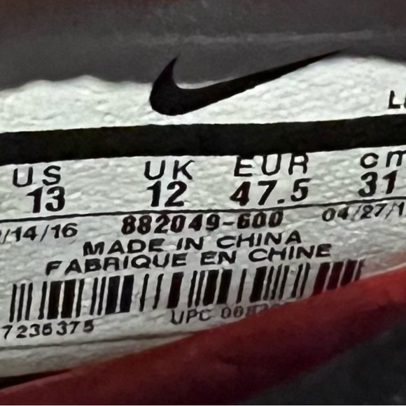 Nike Kobe A.D. NXT Basketball University Red Black 882049-600 Mens Size 13 - Picture 3 of 11